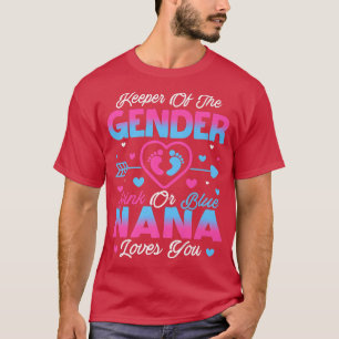 Baby Gender zeigt Dusche rosa oder blaue Nana-Lieb T-Shirt