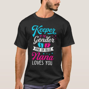 Baby Gender zeigt Dusche rosa oder blaue Nana-Lieb T-Shirt