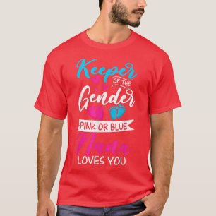 Baby Gender zeigt Dusche rosa oder blaue Nana-Lieb T-Shirt