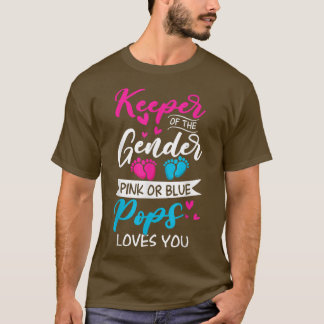 Baby Gender zeigt Dusche rosa oder blaue Pop Liebe T-Shirt