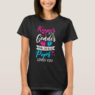 Baby Gender zeigt Dusche rosa oder blaue Pop Liebe T-Shirt