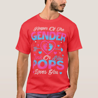 Baby Gender zeigt Dusche rosa oder blaue Pop Liebe T-Shirt