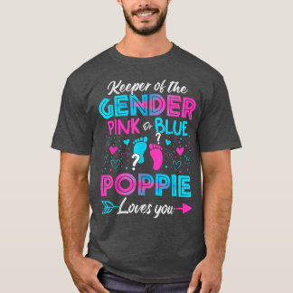 Baby Gender zeigt Dusche Rosa oder blaue Poppie Li T-Shirt