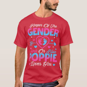 Baby Gender zeigt Dusche Rosa oder blaue Poppie Li T-Shirt