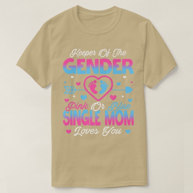 Baby Gender zeigt Dusche Rosa oder Blauer Single M T-Shirt (Design vorne)