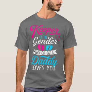 Baby Gender zeigt Dusche Rosa oder Blue Daddy Lieb T-Shirt