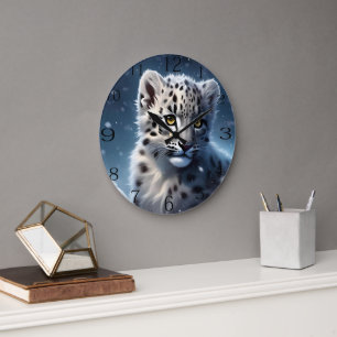 Baby Gepunktet Leopard, Große Wanduhr