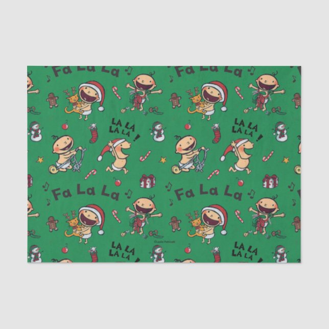 Baby-Gesang-Lied-Muster Seidenpapier (Vorderseite)