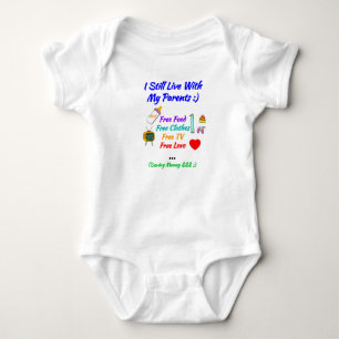 Baby-Geschenk: Ich lebe immer noch mit meinen Elte Baby Strampler