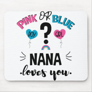 Baby Geschlecht Enthüllung Pink Oder Blau Oma Lieb Mousepad