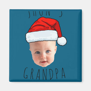 Baby-Gesicht Santa-Hut Weihnachtsfoto Magnet