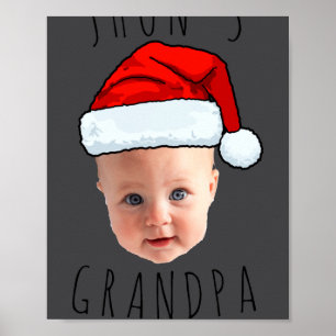 Baby-Gesicht Santa Hut Weihnachtsfoto  Poster