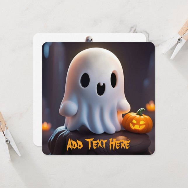 Baby Ghost Creepy Niedlich Halloween Charakter (Vorderseite/Rückseite Beispiel)