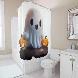 Baby Ghost Creepy Niedlich Halloween Charakter Duschvorhang