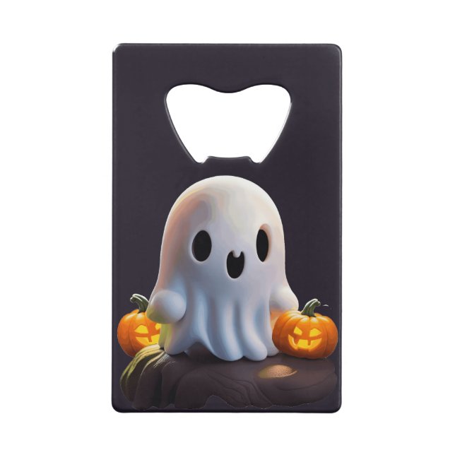 Baby Ghost Creepy Niedlich Halloween Charakter Geldbeutel Flaschenöffner (Vorderseite)