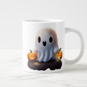 Baby Ghost Creepy Niedlich Halloween Charakter Jumbo-Tasse