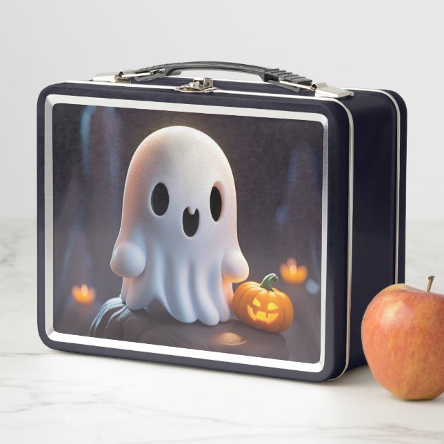 Baby Ghost Creepy Niedlich Halloween Charakter Metall Brotdose (Beispiel)