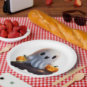 Baby Ghost Creepy Niedlich Halloween Charakter Pappteller