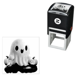 Baby Ghost Creepy Niedlich Halloween Charakter Permastempel