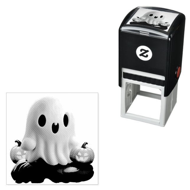Baby Ghost Creepy Niedlich Halloween Charakter Permastempel (Beispiel)