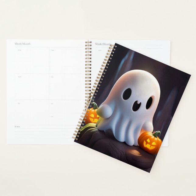 Baby Ghost Creepy Niedlich Halloween Charakter Planer (Anzeige)