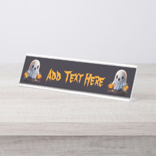 Baby Ghost Creepy Niedlich Halloween Charakter Schreibtischnamensplakette