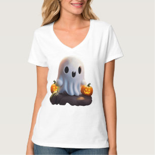 Baby Ghost Creepy Niedlich Halloween Charakter T-Shirt