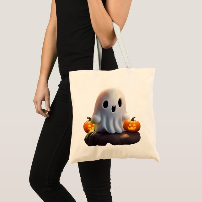 Baby Ghost Creepy Niedlich Halloween Charakter Tragetasche (Vorderseite (Produkt))