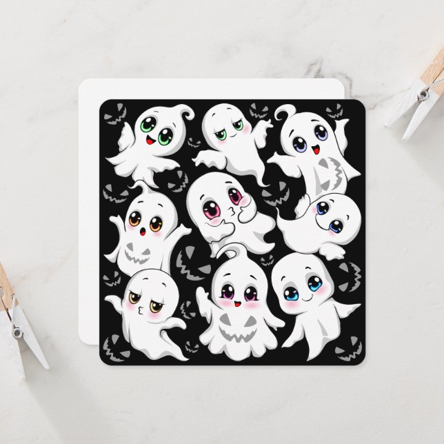 Baby Ghosts Spookoky Niedliche Halloween-Stimmung (Vorderseite/Rückseite Beispiel)