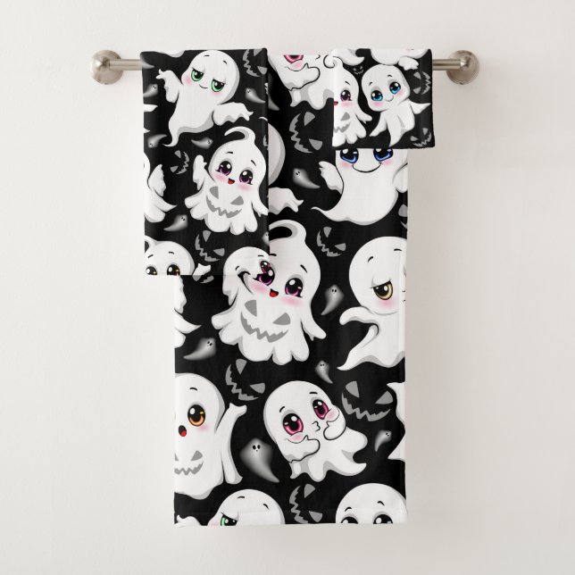 Baby Ghosts Spookoky Niedliche Halloween-Stimmung Badhandtuch Set (Insitu)