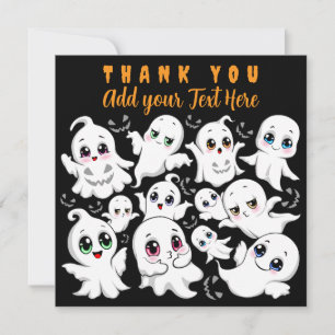 Baby Ghosts Spookoky Niedliche Halloween-Stimmung Dankeskarte