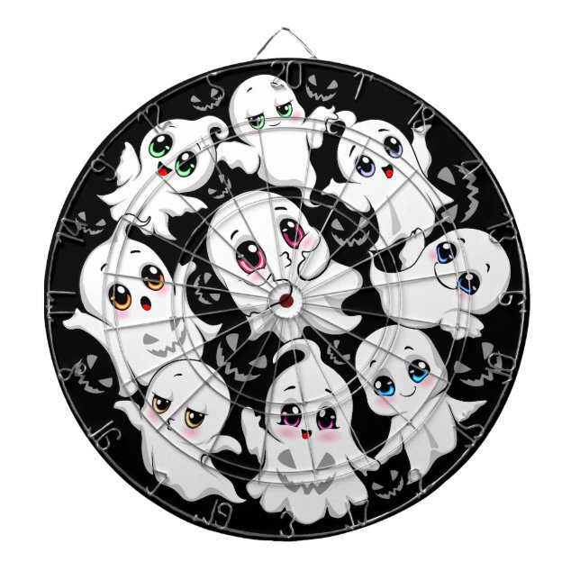 Baby Ghosts Spookoky Niedliche Halloween-Stimmung Dartscheibe (vorne)