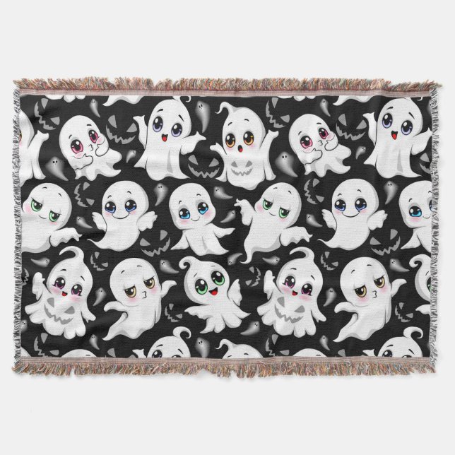 Baby Ghosts Spookoky Niedliche Halloween-Stimmung Decke (Vorderseite)