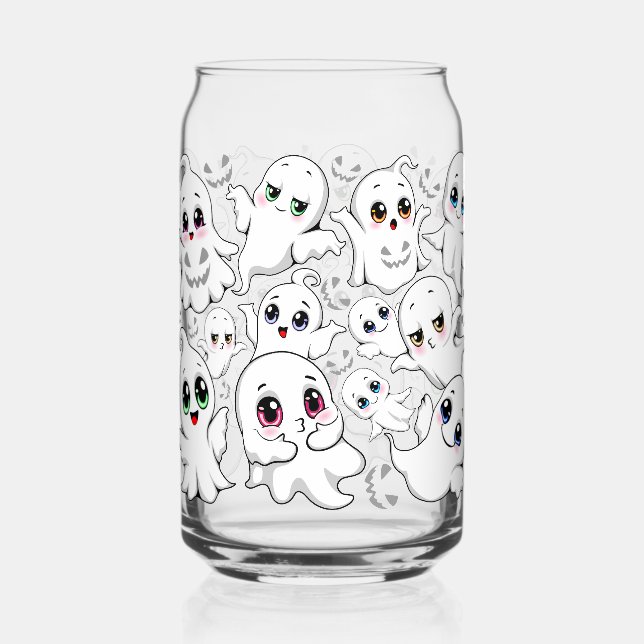 Baby Ghosts Spookoky Niedliche Halloween-Stimmung Dosenglas (Vorderseite)