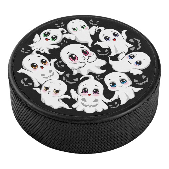 Baby Ghosts Spookoky Niedliche Halloween-Stimmung Eishockey Puck (3/4)