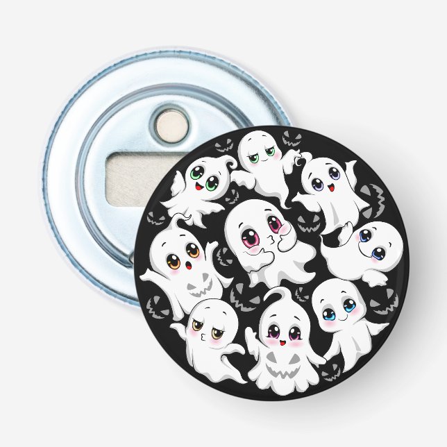 Baby Ghosts Spookoky Niedliche Halloween-Stimmung Flaschenöffner (Vorderseite)