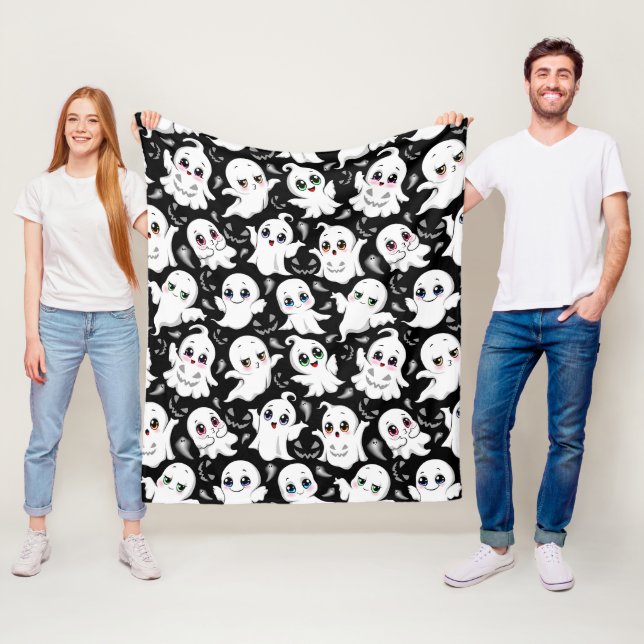 Baby Ghosts Spookoky Niedliche Halloween-Stimmung Fleecedecke (Beispiel)