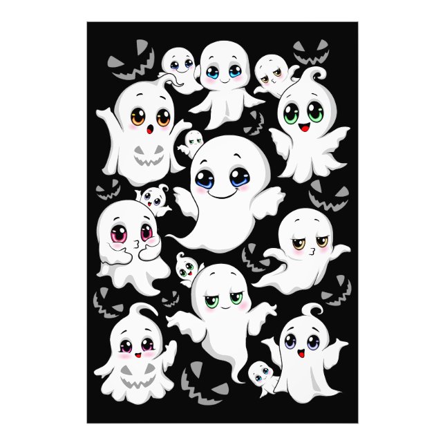 Baby Ghosts Spookoky Niedliche Halloween-Stimmung Fotodruck (Vorne)