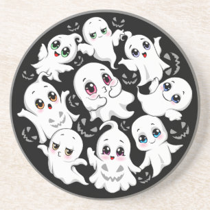 Baby Ghosts Spookoky Niedliche Halloween-Stimmung Getränkeuntersetzer