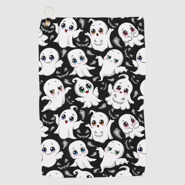 Baby Ghosts Spookoky Niedliche Halloween-Stimmung Golfhandtuch (Vorderseite)