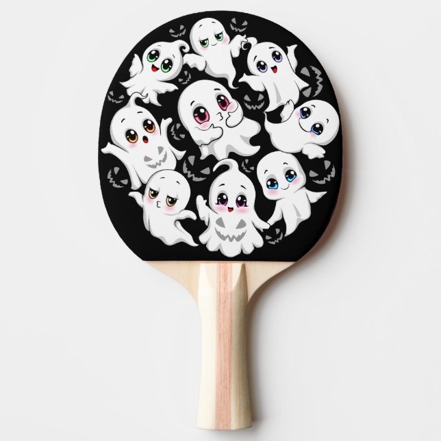 Baby Ghosts Spookoky Niedliche Halloween-Stimmung Tischtennis Schläger (Vorderseite)