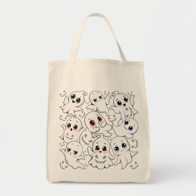 Baby Ghosts Spookoky Niedliche Halloween-Stimmung Tragetasche (Vorne)