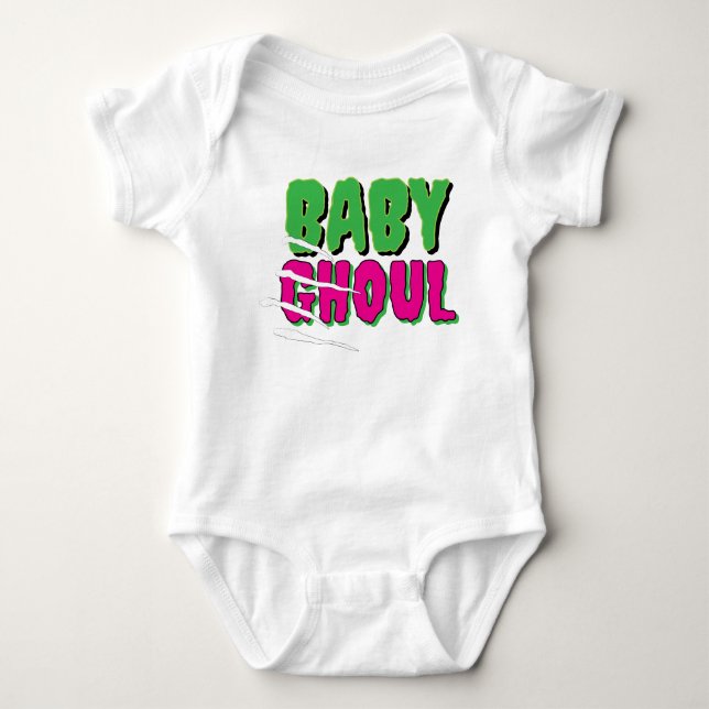 Baby Ghoul Funky Funny Ghoulishly Niedlich Baby Strampler (Vorderseite)