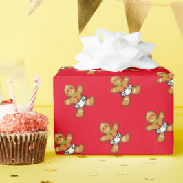 Baby Gingerbread Sweet XmaS auf Red Geschenkpapier
