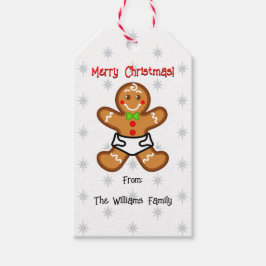 Baby Gingerbrot süße XmaS Weißrot Geschenkanhänger