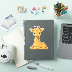Baby Giraffe Aquarell Print - Kinderzimmer Wall Ar Aufkleber