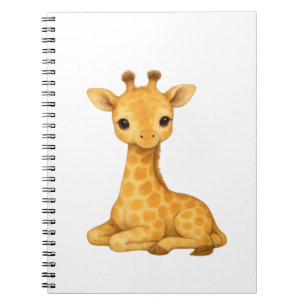 Baby Giraffe Aquarell Print - Kinderzimmer Wall Ar Notizblock