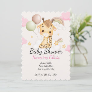 BABY GIRAFFE BABY SHOWER EINLADUNG