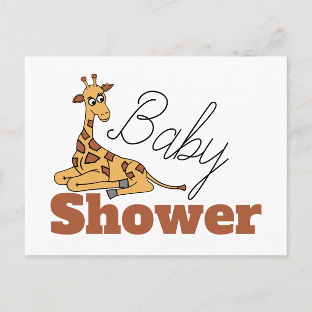 Baby Giraffe, Baby shower Invitation (Devant)