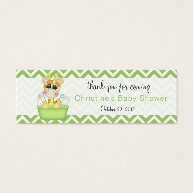 Baby Giraffe Baby shower Merci Favor (Devant)
